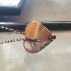 14k Ed Levin Rare & Silver Heart Pendant